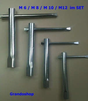 Pollerschlüssel einfach 4 Sück SET 6/8/10/12