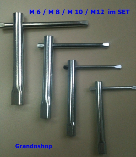 Pollerschlüssel einfach 4 Sück SET 6/8/10/12